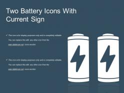Two Battery Icons With Current Sign