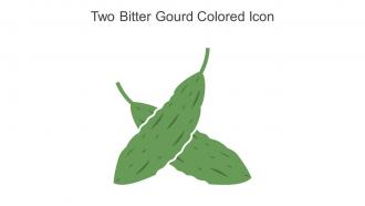 Two Bitter Gourd Colored Icon In Powerpoint Pptx Png And Editable Eps Format
