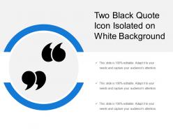 Two black quote icon isolated on white background