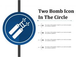 Two bomb icon in the circle