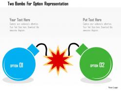 Two bombs for option representation flat powerpoint design