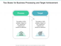 Two Boxes For Business Processing And Target Achievement