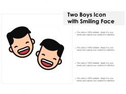 Two boys icon with smiling face