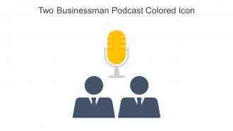 Two Businessman Podcast Colored Icon In Powerpoint Pptx Png And Editable Eps Format