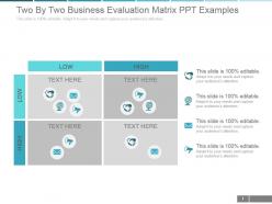 Two by two business evaluation matrix ppt examples