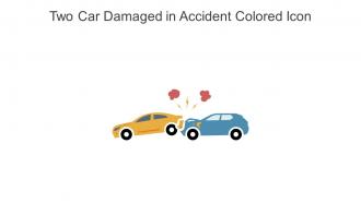 Two Car Damaged In Accident Colored Icon In Powerpoint Pptx Png And Editable Eps Format