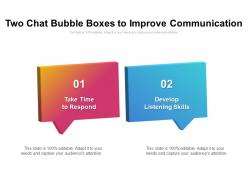 Two chat bubble boxes to improve communication