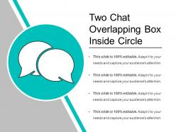 Two chat overlapping box inside circle