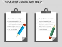 Two checklist business data report flat powerpoint design
