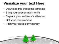 Two christmas tree with gifts powerpoint templates ppt themes and graphics 0113