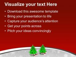 Two christmas tree with gifts powerpoint templates ppt themes and graphics 0113