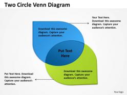 60626415 style cluster venn 2 piece powerpoint template diagram graphic slide