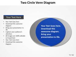 Two circle venn diagram powerpoint diagram templates graphics 712