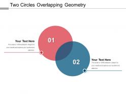 Two circles overlapping geometry