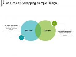 Two circles overlapping sample design