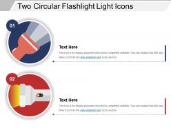 Two Circular Flashlight Light Icons