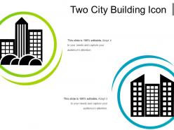 Two city building icon