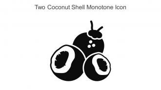 Two Coconut Shell Monotone Icon In Powerpoint Pptx Png And Editable Eps Format