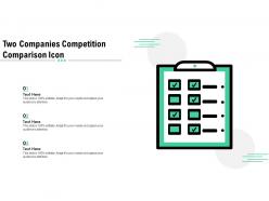 Two companies competition comparison icon