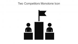 Two Competitors Monotone Icon In Powerpoint Pptx Png And Editable Eps Format