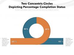 Two concentric circles depicting percentage completion status