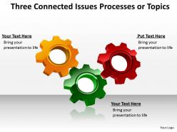 Two connected issues processes or topics powerpoint templates