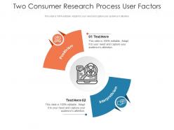Two consumer research process user factors