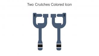 Two Crutches Colored Icon In Powerpoint Pptx Png And Editable Eps Format