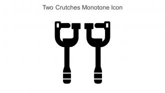 Two Crutches Monotone Icon In Powerpoint Pptx Png And Editable Eps Format