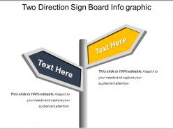 Two direction sign board info graphic