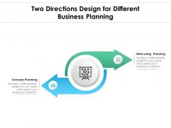 Two directions design for different business planning