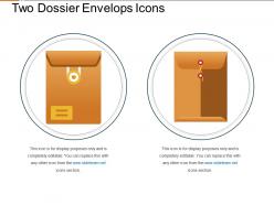 Two dossier envelops with knot icons