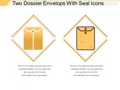 Two dossier envelops with seal icons