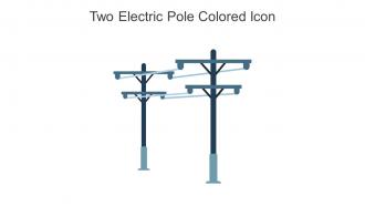 Two Electric Pole Colored Icon In Powerpoint Pptx Png And Editable Eps Format