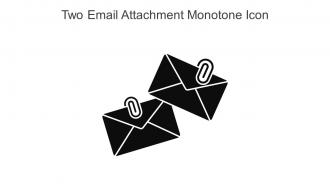 Two Email Attachment Monotone Icon In Powerpoint Pptx Png And Editable Eps Format