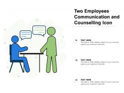 Two Employees Communication And Counselling Icon