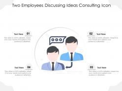 Two Employees Discussing Ideas Consulting Icon