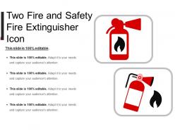 Two fire and safety fire extinguisher icon