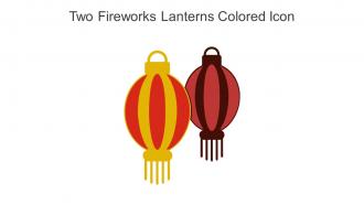Two Fireworks Lanterns Colored Icon In Powerpoint Pptx Png And Editable Eps Format