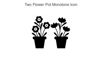 Two Flower Pot Monotone Icon In Powerpoint Pptx Png And Editable Eps Format