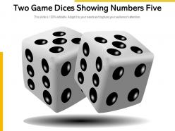 Two game dices showing numbers five