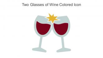 Two Glasses Of Wine Colored Icon In Powerpoint Pptx Png And Editable Eps Format