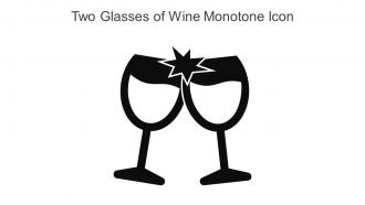 Two Glasses Of Wine Monotone Icon In Powerpoint Pptx Png And Editable Eps Format