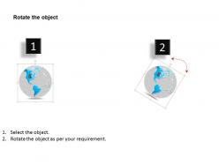 Two globes with pins for location representation ppt presentation slides
