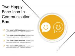 Two happy face icon in communication box