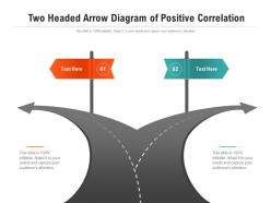Two headed arrow diagram of positive correlation infographic template