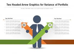 Two headed arrow graphics for variance of portfolio infographic template