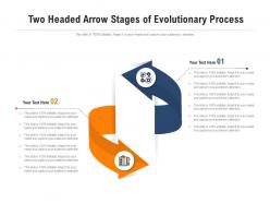 Two headed arrow stages of evolutionary process infographic template