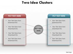 Two idea clusters ppt slides presentation diagrams templates powerpoint info graphics