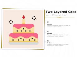 Two layered cake with candle icon